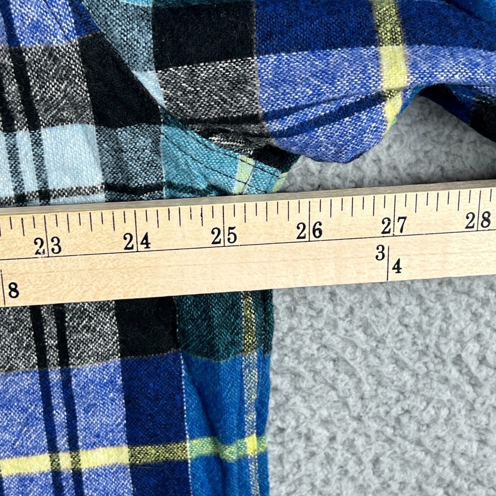 Carbon 2‎ Cobalt Shirt Jacket Mens XL Blue Green Plaid Flannel Lined Shacket - Picture 11 of 13
